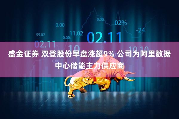 盛金证券 双登股份早盘涨超9% 公司为阿里数据中心储能主力供应商