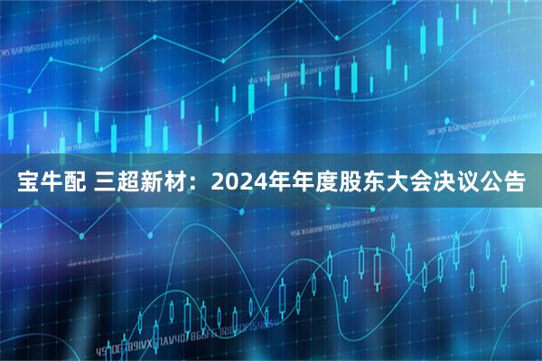 宝牛配 三超新材：2024年年度股东大会决议公告